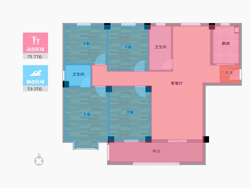 湖北省-黄冈市-花桥-121.99-户型库-动静分区