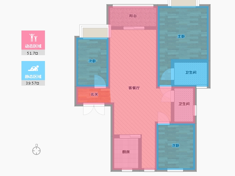 陕西省-宝鸡市-宝烟新区-77.93-户型库-动静分区