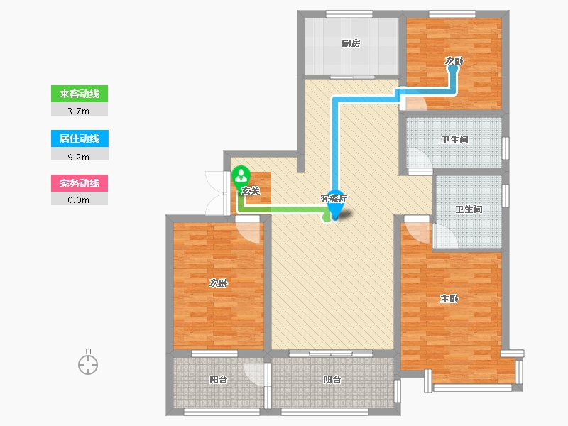 山东省-日照市-安泰名筑-113.89-户型库-动静线