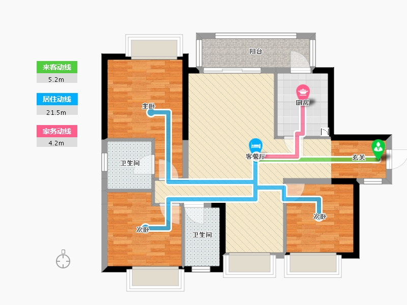 广东省-东莞市-金地艺境水岸-87.48-户型库-动静线