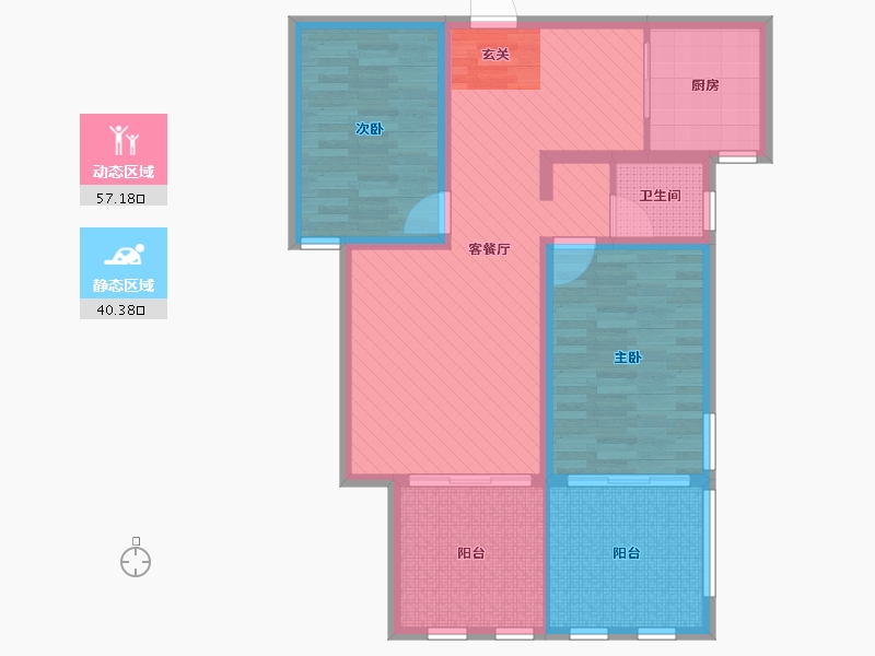 河南省-许昌市-禹州森源一号公馆-85.60-户型库-动静分区