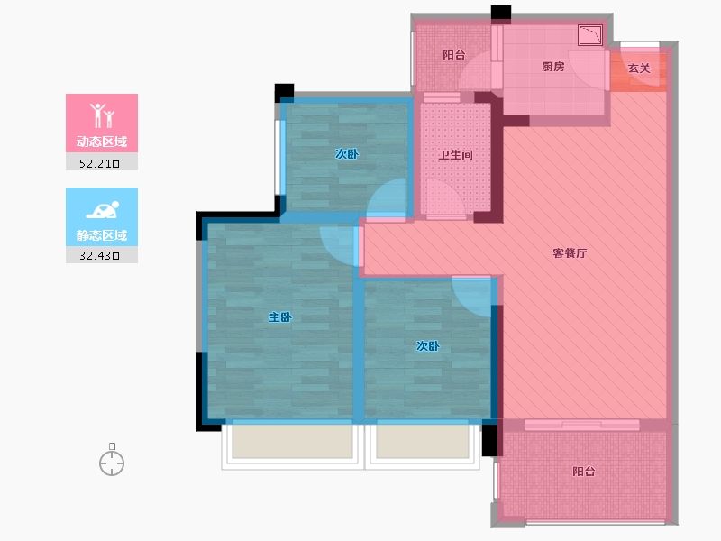 四川省-宜宾市-希望城-73.41-户型库-动静分区