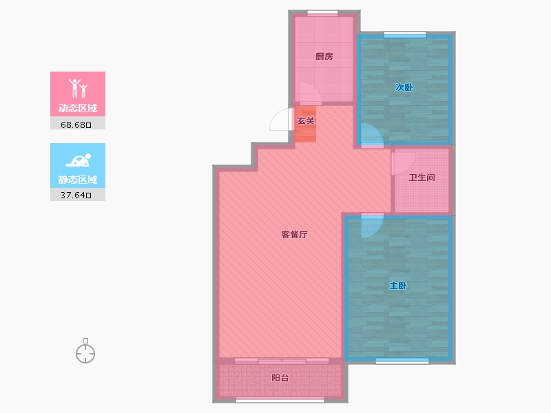 河北省-唐山市-水悦华苑-95.00-户型库-动静分区