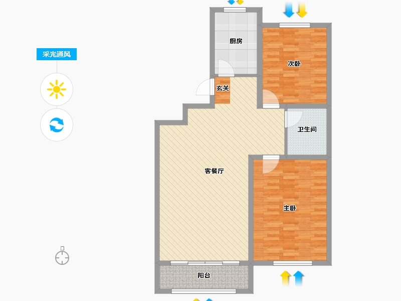 河北省-唐山市-水悦华苑-95.00-户型库-采光通风