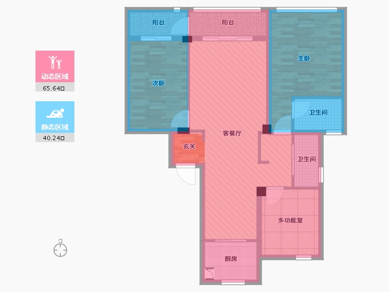 浙江省-宁波市-奉化玫瑰园-93.07-户型库-动静分区