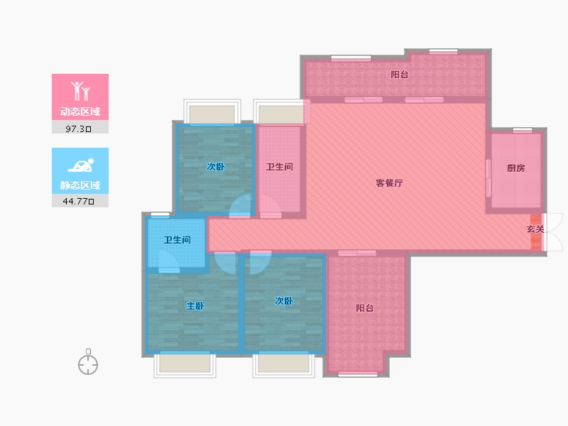 河南省-济源市-升龙城A8号楼-125.00-户型库-动静分区