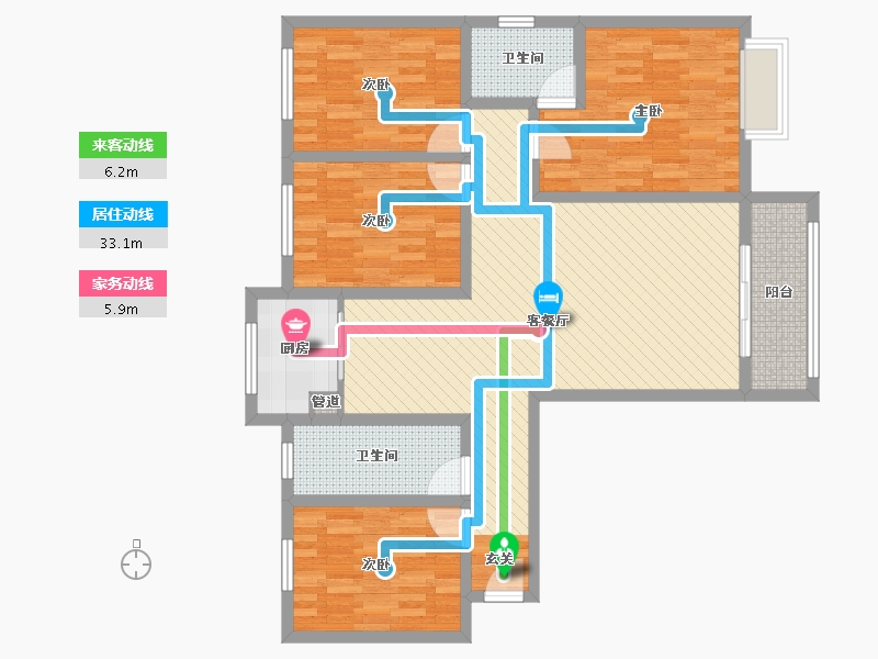 河南省-郑州市-商都嘉园安置小区-106.97-户型库-动静线