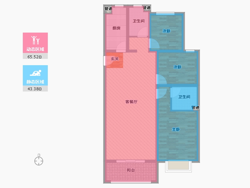 山东省-济宁市-城投锦园-96.15-户型库-动静分区