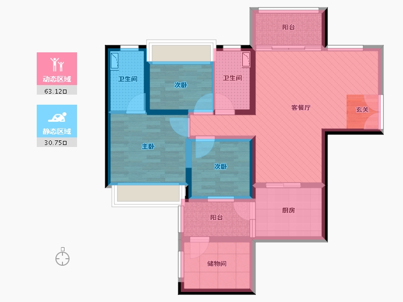 广东省-深圳市-佳兆业城市广场-80.10-户型库-动静分区