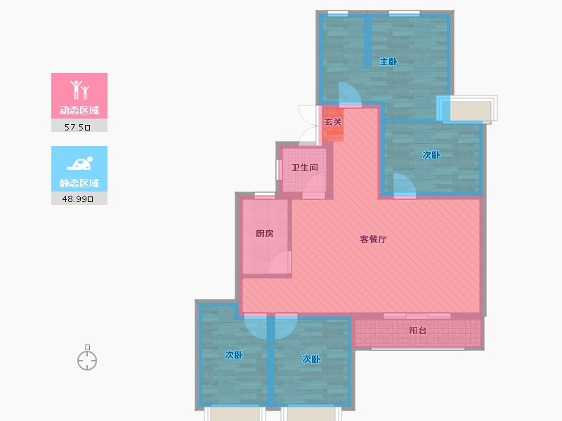 贵州省-毕节市-天都龙城-93.12-户型库-动静分区