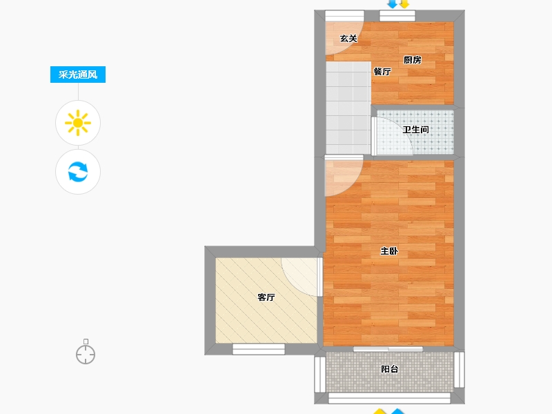 辽宁省-大连市-马栏北街-26.60-户型库-采光通风