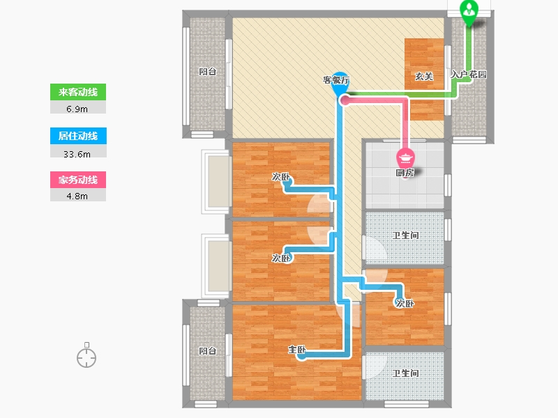 湖南省-衡阳市-阳光丽都-113.09-户型库-动静线