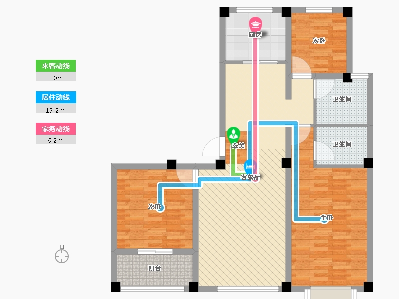 山东省-烟台市-西关小区-90.94-户型库-动静线