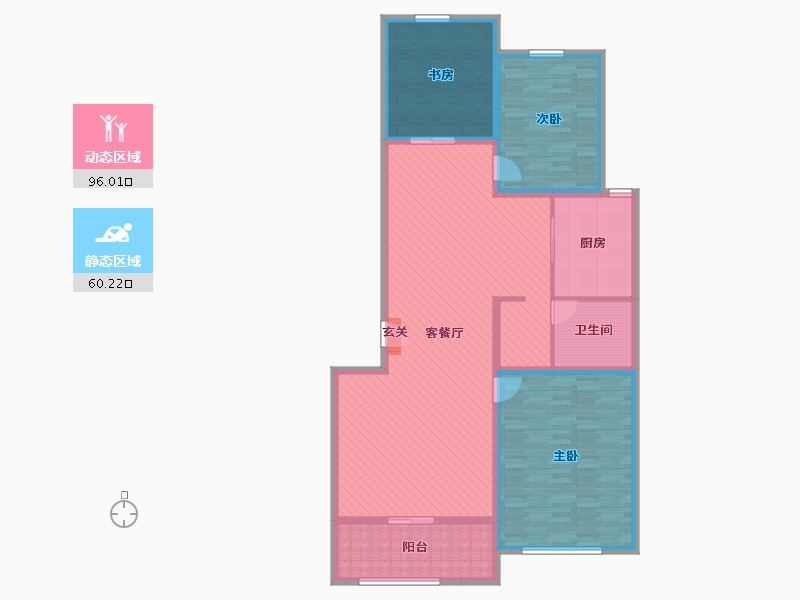 河北省-廊坊市-孔雀城剑桥郡四期洋房-141.13-户型库-动静分区