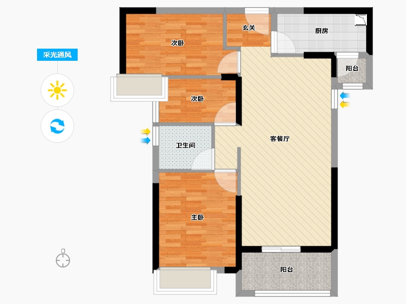 广东省-肇庆市-肇庆-73.24-户型库-采光通风