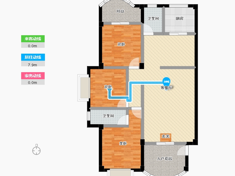 广东省-揭阳市-玉馨苑-105.88-户型库-动静线