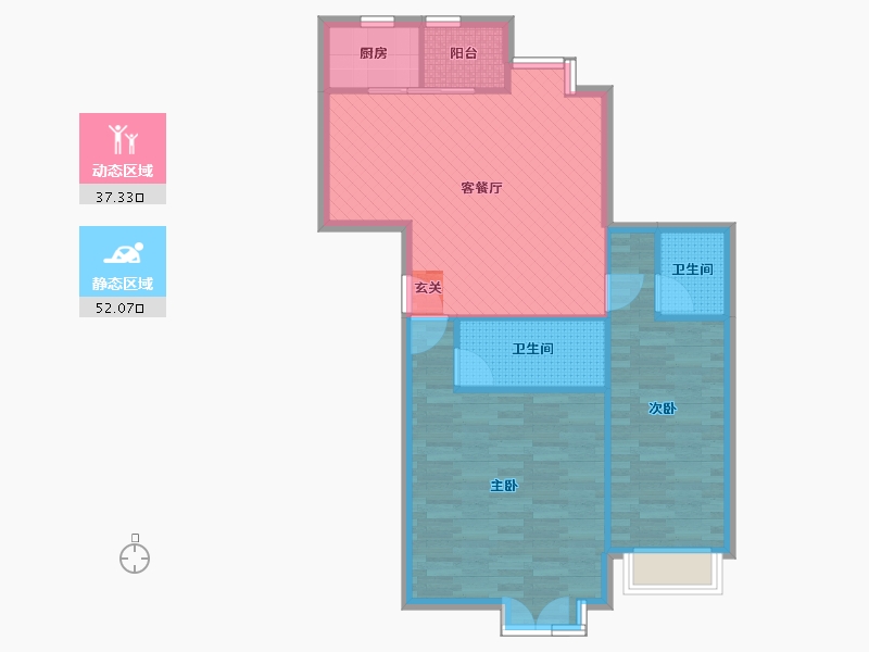 北京-北京市-光大水墨风景-1号楼-80.78-户型库-动静分区