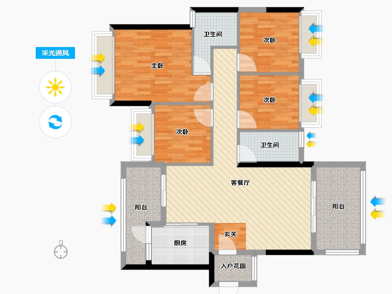 广东省-河源市-中心壹号教育城-97.99-户型库-采光通风