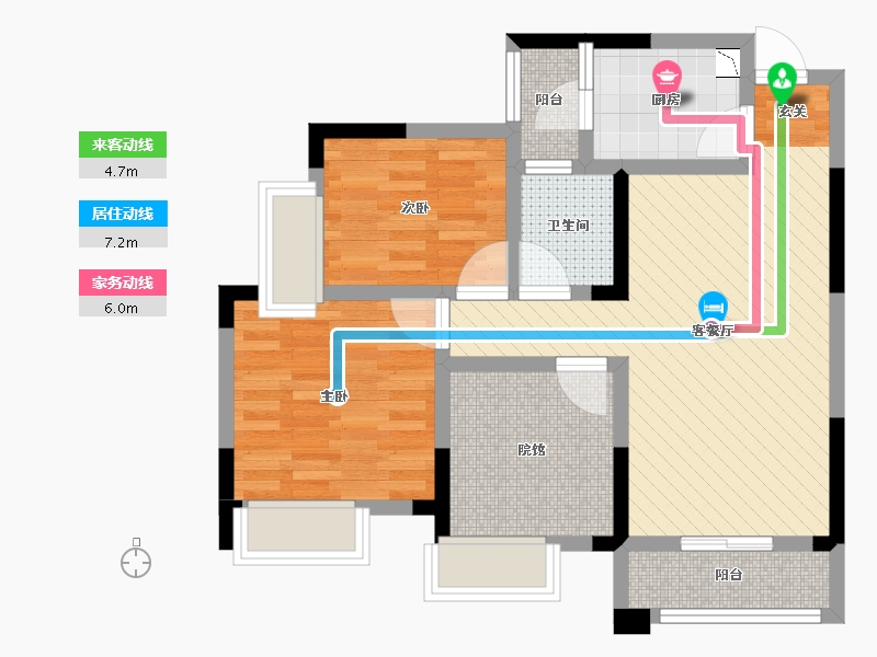 四川省-南充市-锦绣城-64.05-户型库-动静线