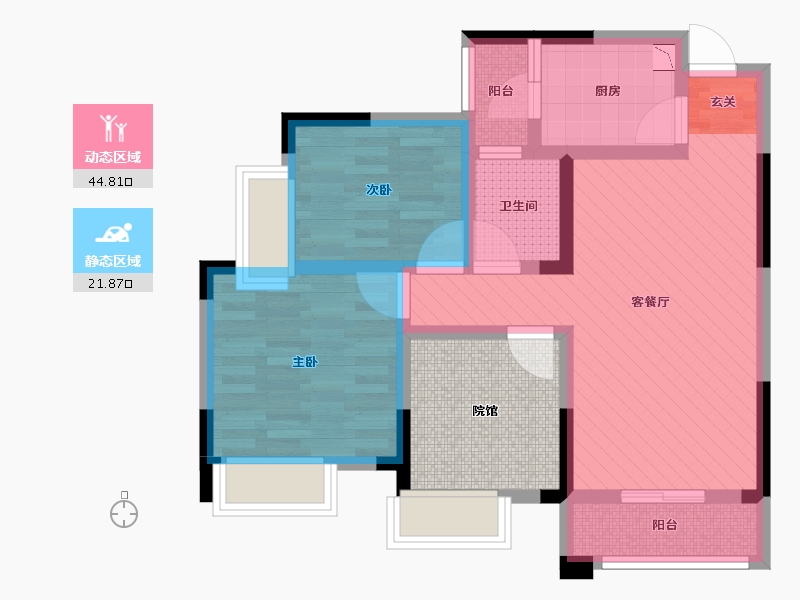 四川省-南充市-锦绣城-64.05-户型库-动静分区