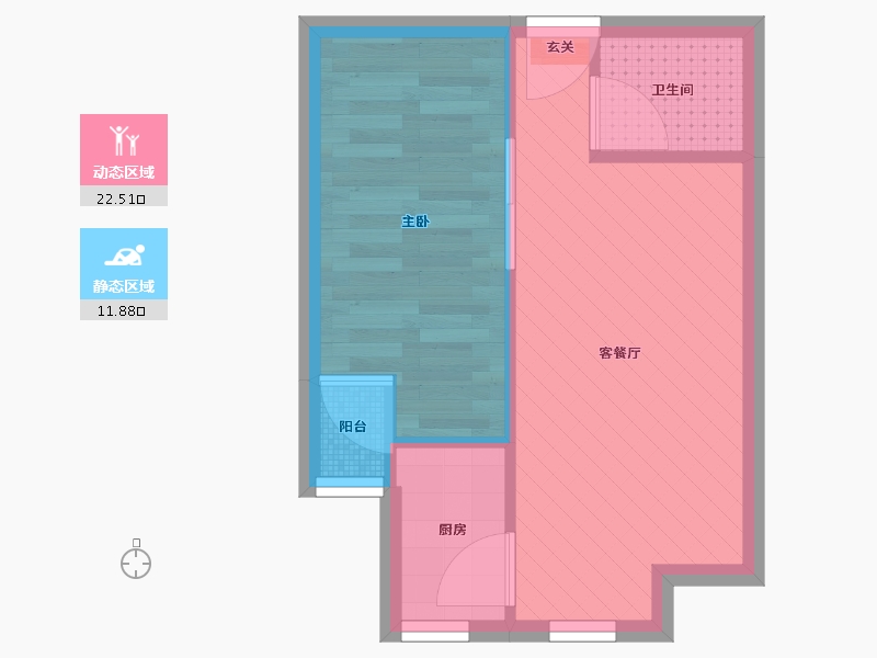 四川省-成都市-西岸蒂景B座-29.94-户型库-动静分区