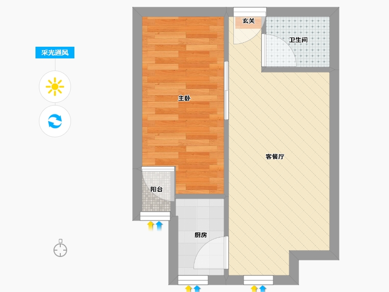 四川省-成都市-西岸蒂景B座-29.94-户型库-采光通风