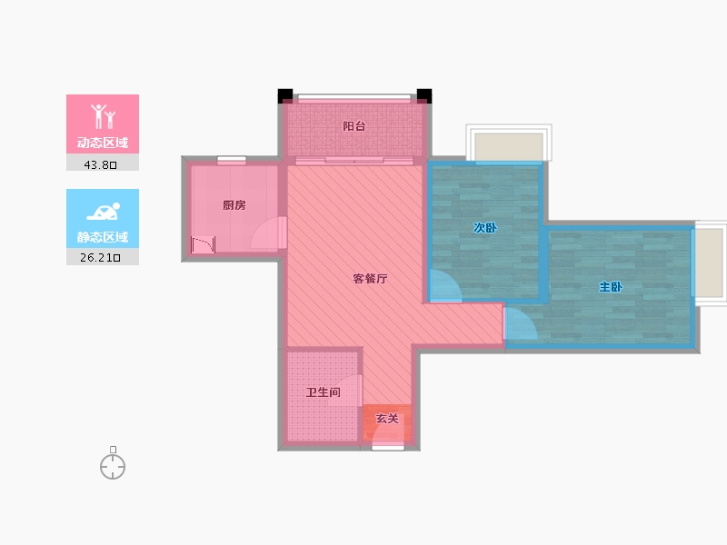 河南省-郑州市-郑州升龙天汇广场-60.84-户型库-动静分区