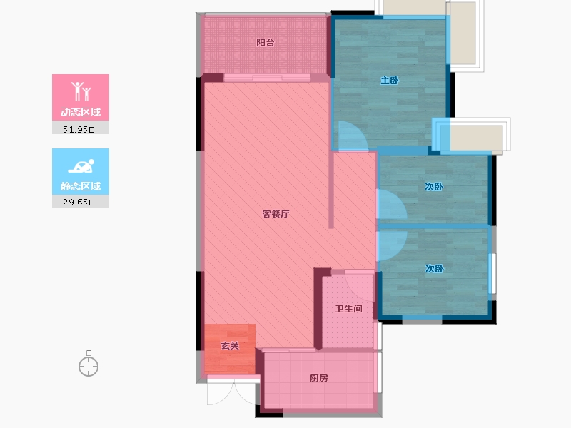 湖南省-衡阳市-湘水明珠-72.27-户型库-动静分区