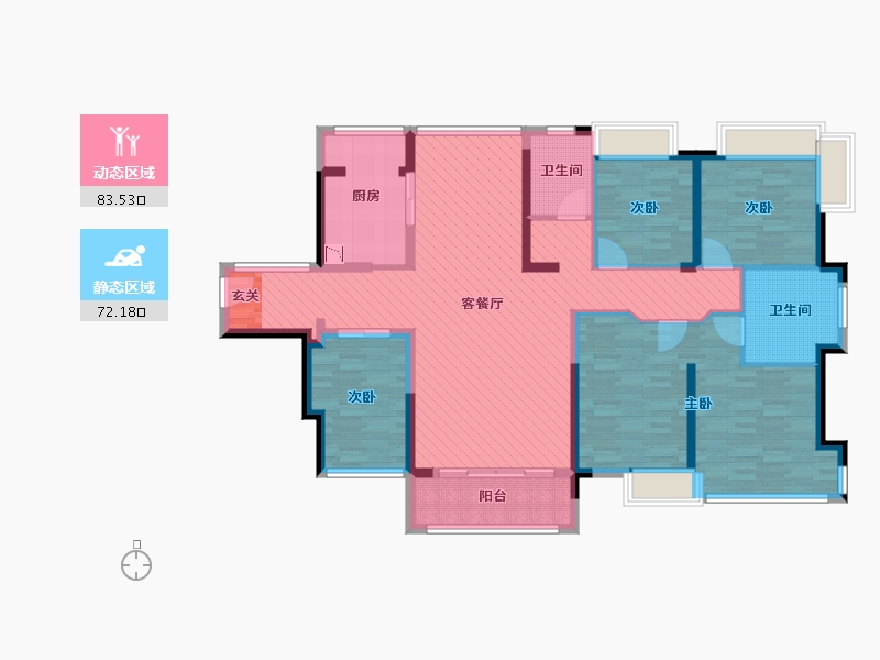 广东省-东莞市-鼎峰尚境-137.86-户型库-动静分区