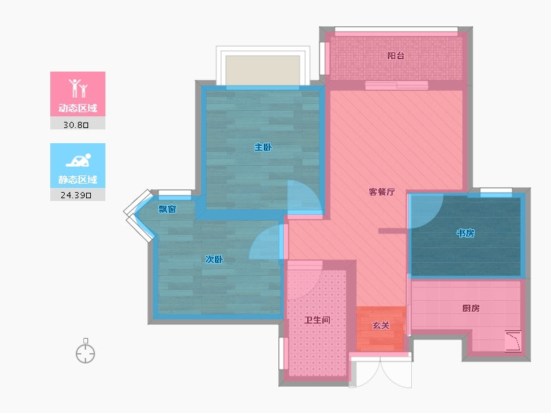 贵州省-贵阳市-大上海商贸城-46.34-户型库-动静分区