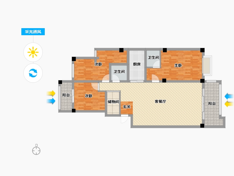 广西壮族自治区-南宁市-澳洲丽园-118.21-户型库-采光通风