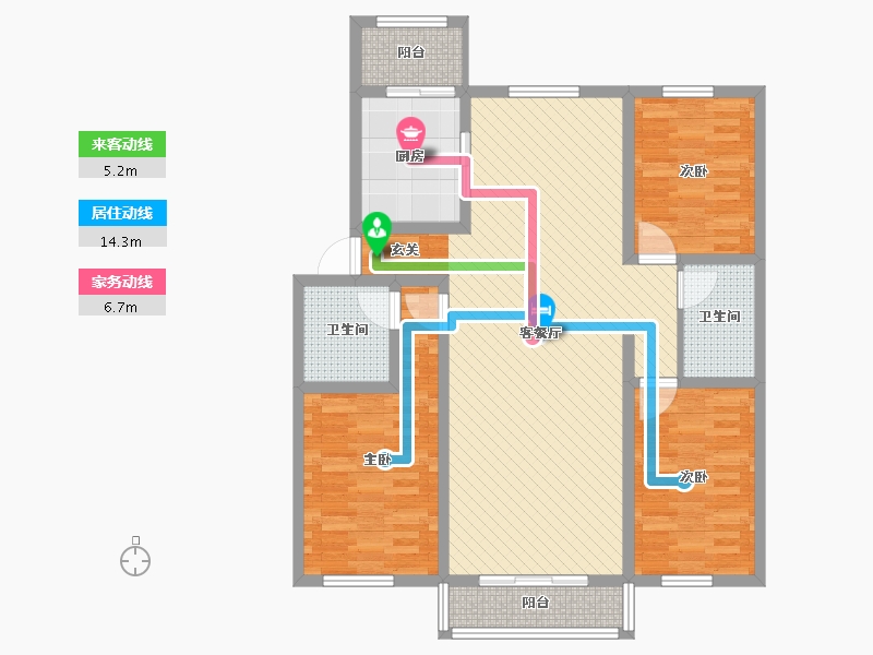 内蒙古自治区-鄂尔多斯市-亿和-104.56-户型库-动静线