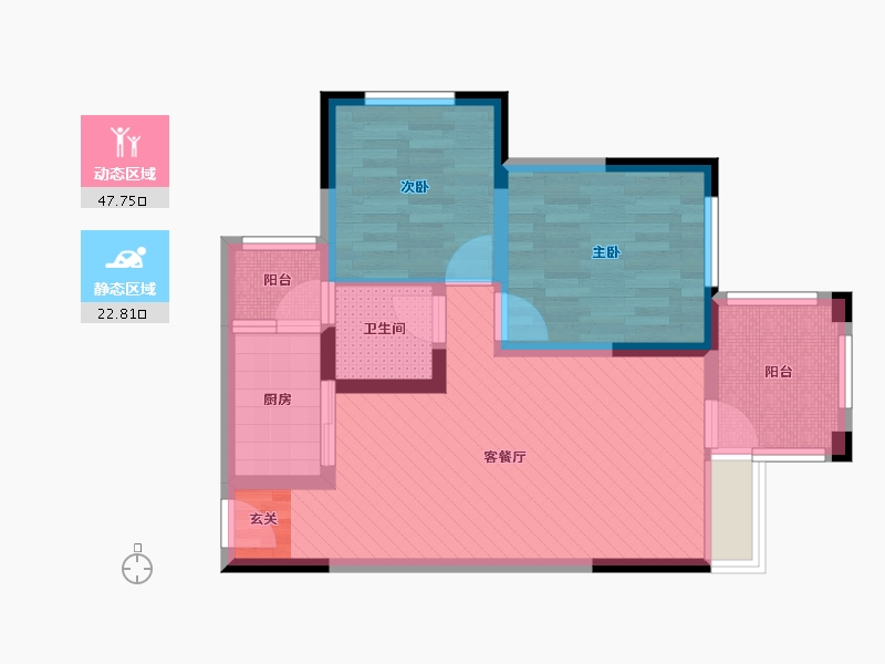 四川省-内江市-隆昌都英小区-60.67-户型库-动静分区