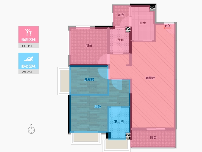 广东省-清远市-山湖城-75.59-户型库-动静分区