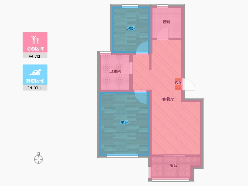 山东省-威海市-凯旋山海颐园-60.42-户型库-动静分区