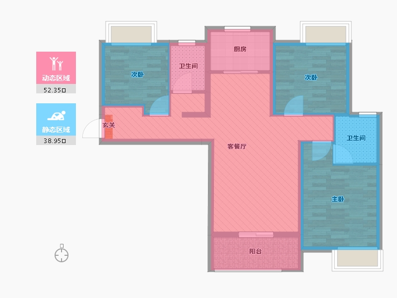 湖北省-荆门市-华夏福庭-79.99-户型库-动静分区