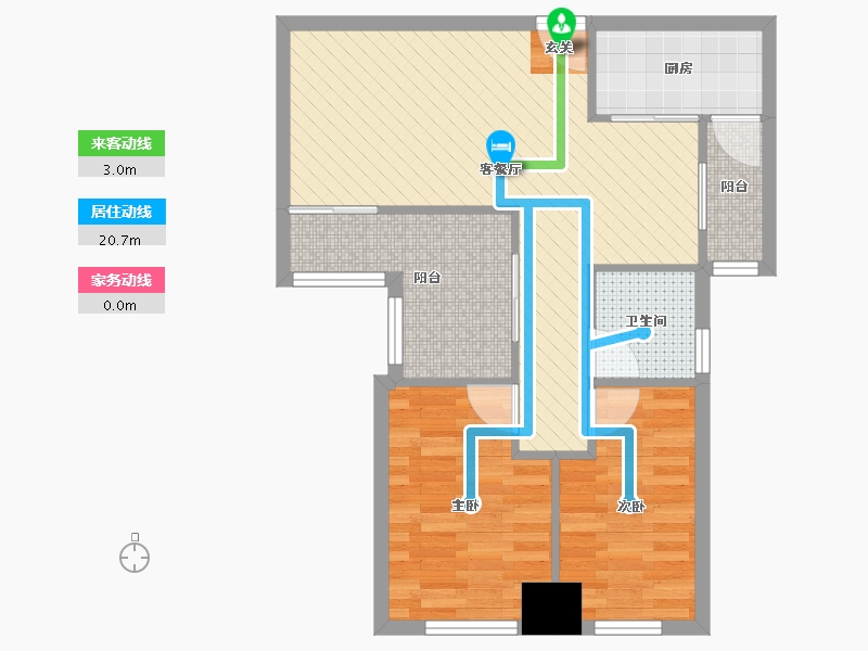 陕西省-西安市-中海・开元壹号-63.48-户型库-动静线