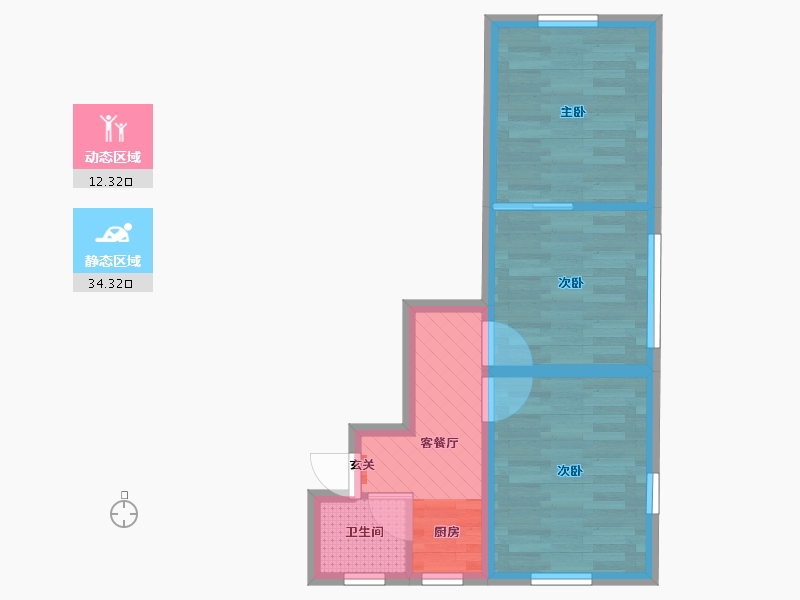 上海-上海市-潍坊十村-40.00-户型库-动静分区