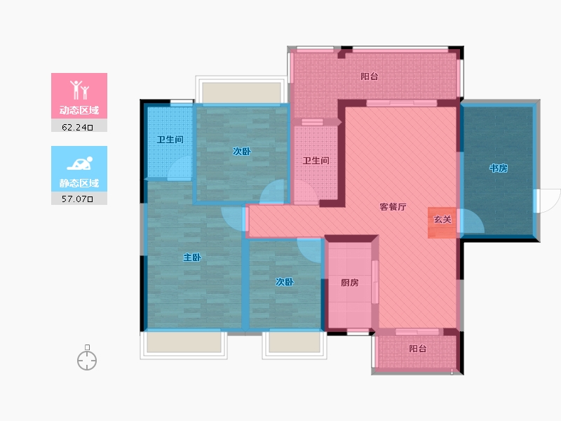 广西壮族自治区-南宁市-横县太阳城-103.85-户型库-动静分区