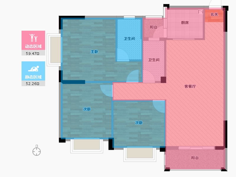 广西壮族自治区-玉林市-万盛名都-100.50-户型库-动静分区