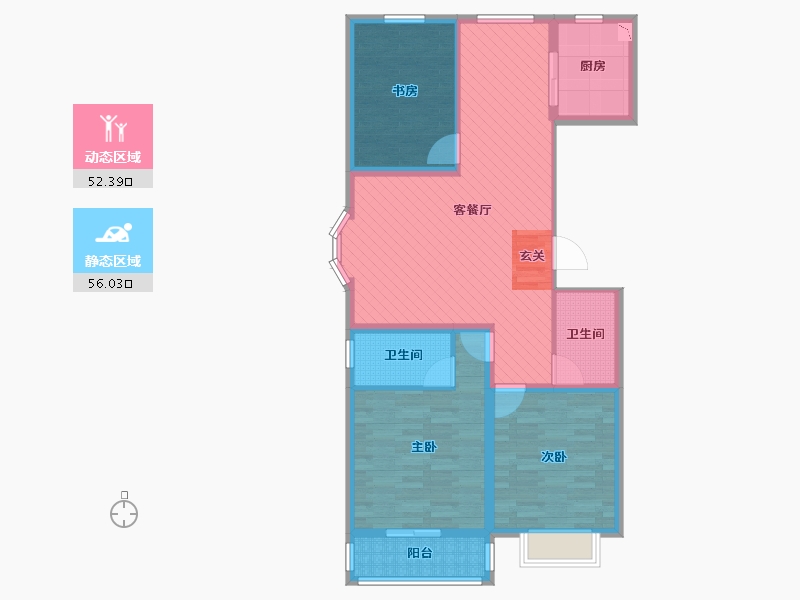 山西省-阳泉市-义井新村-96.02-户型库-动静分区