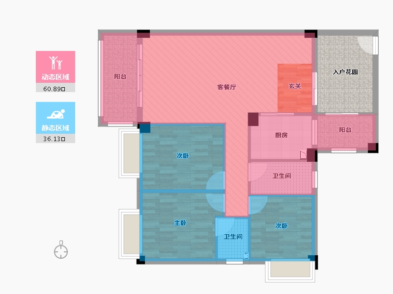 广东省-韶关市-岭南壹号公馆-95.89-户型库-动静分区