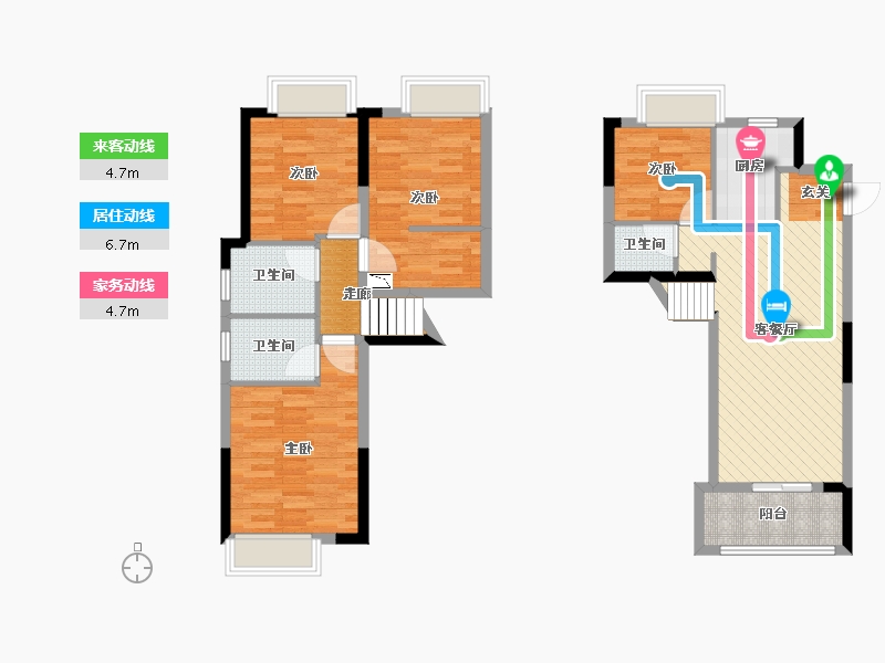 福建省-福州市-首开融侨尚东区-90.09-户型库-动静线