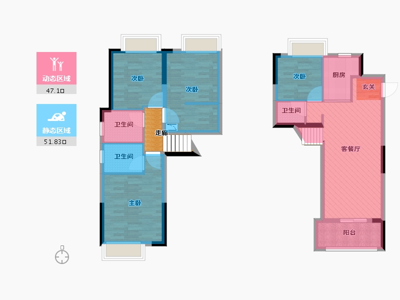 福建省-福州市-首开融侨尚东区-90.09-户型库-动静分区