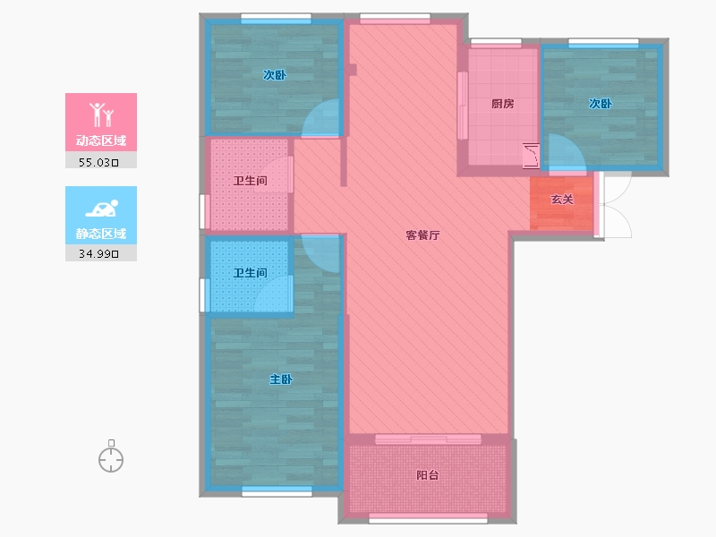 江苏省-徐州市-群冠名苑-79.00-户型库-动静分区