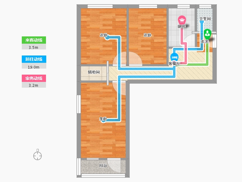 北京-北京市-稻香园西里社区-4号楼-52.11-户型库-动静线