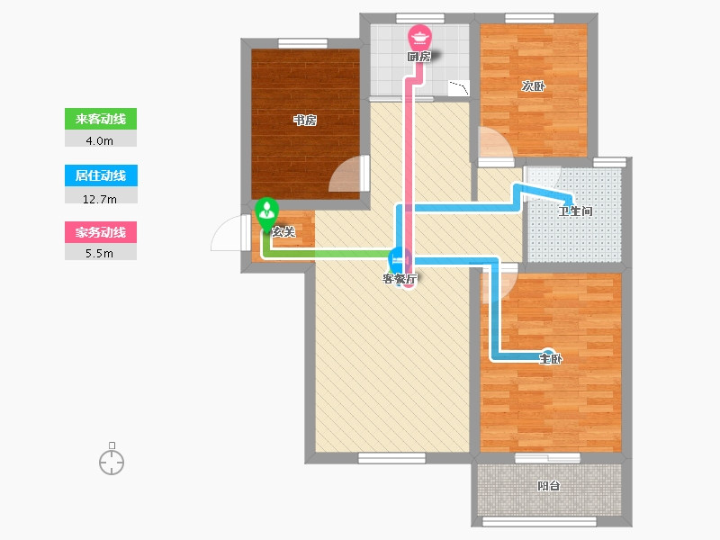 河南省-安阳市-京科龙湾-76.68-户型库-动静线