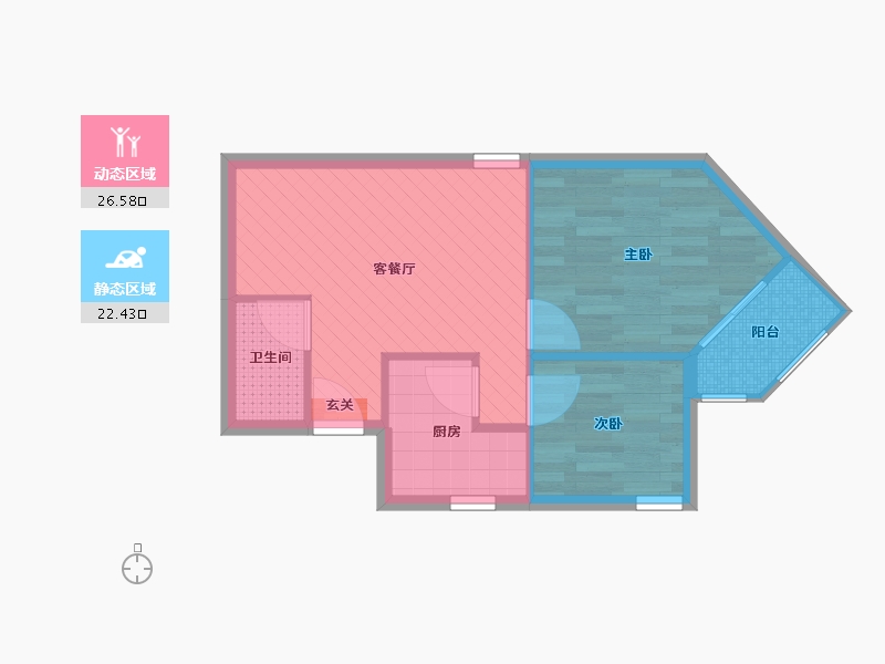 北京-北京市-建材城东二里5号楼1-02-43.31-户型库-动静分区