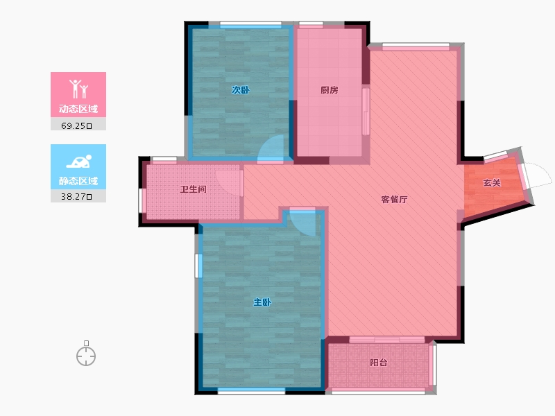 江苏省-苏州市-万宇名都花园-95.00-户型库-动静分区