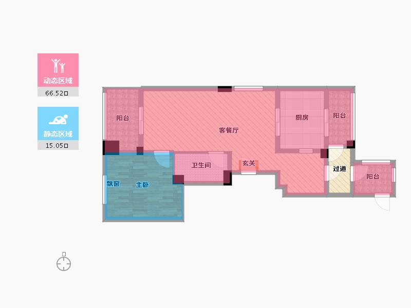 浙江省-杭州市-中企艮山府-73.95-户型库-动静分区